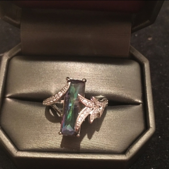 Rainbow Mystic Fire Topaz Ring - Picture 8 of 14